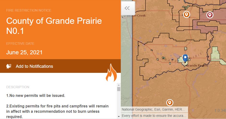 County Of Grande Prairie Issues Fire Restriction - My Grande Prairie Now