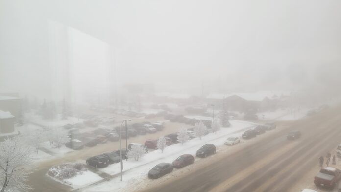 Fog in Grande Prairie (Erica Fisher, MyGrandePrairieNow.com staff)