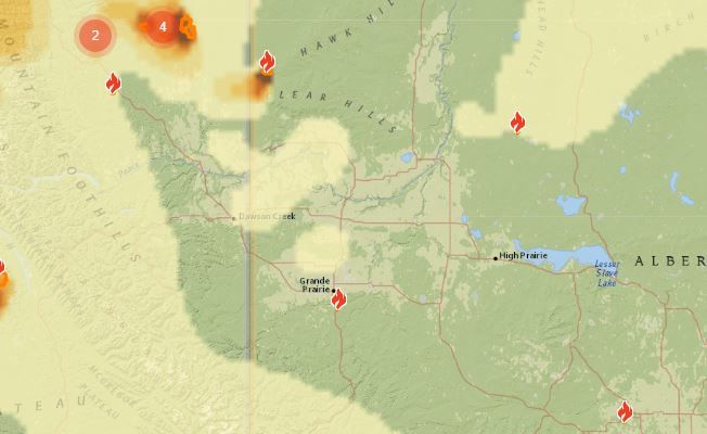 Wildfire Smoke Prompts Special Air Quality Statement For Peace River Region My Grande Prairie Now 