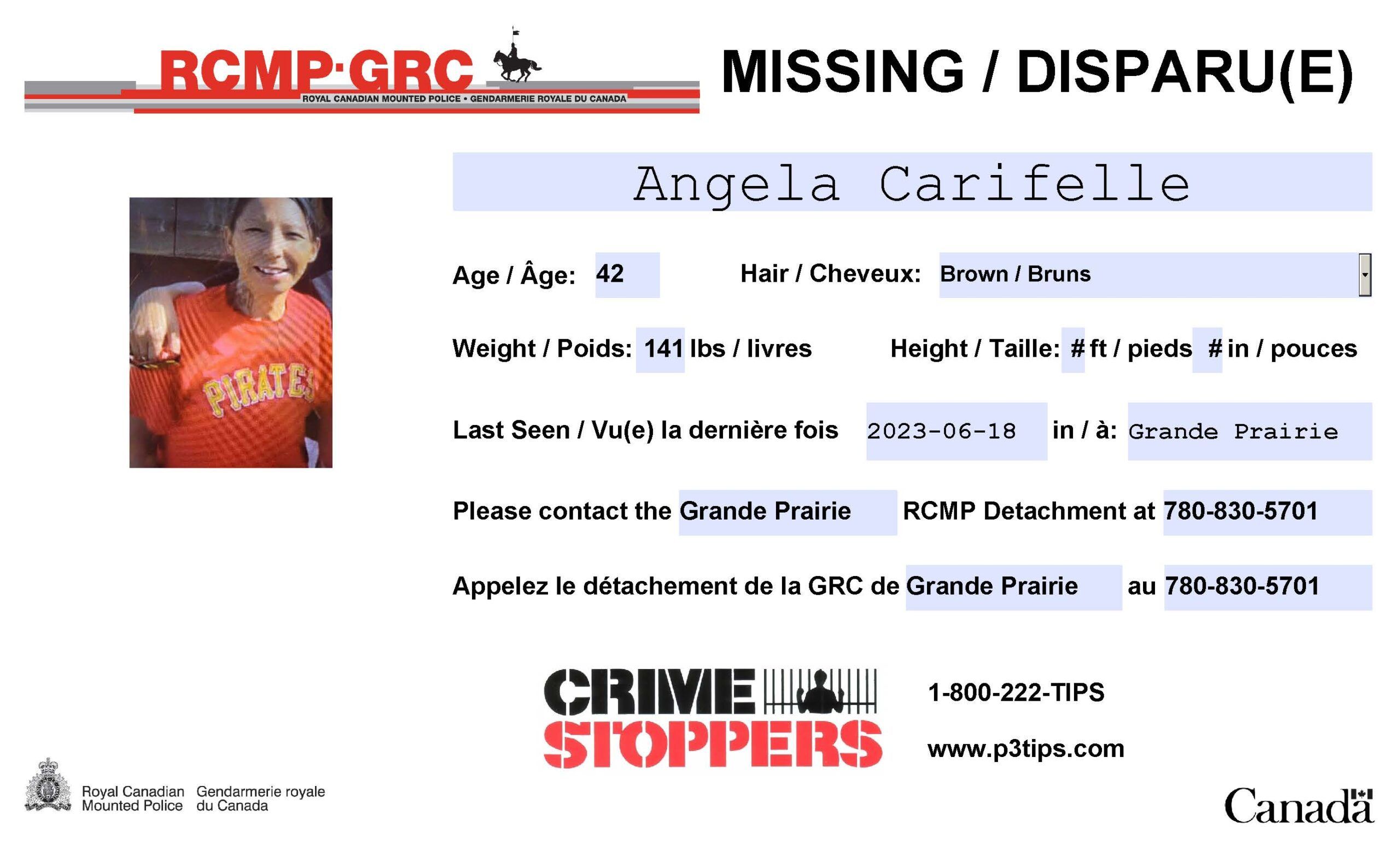 Update Missing 42 Year Old Woman Found Safe My Grande Prairie Now