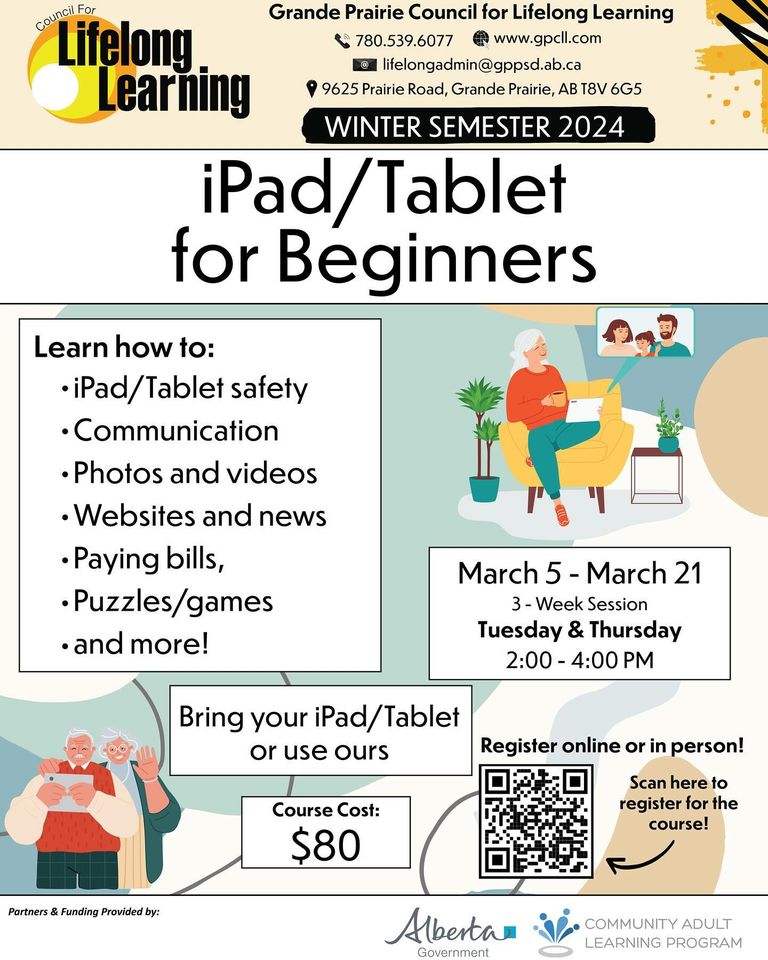 Grande Prairie Council For Lifelong Learning To Host IPad/tablet Class ...