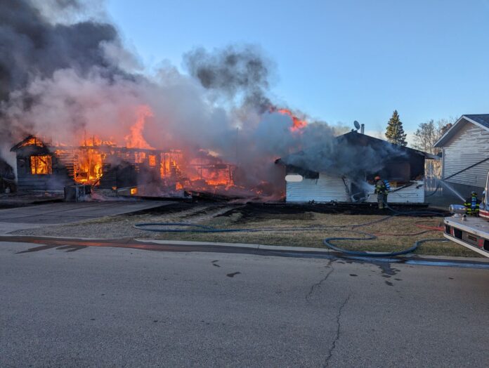 Homes damaged during the incident (Supplied, Fairview RCMP)