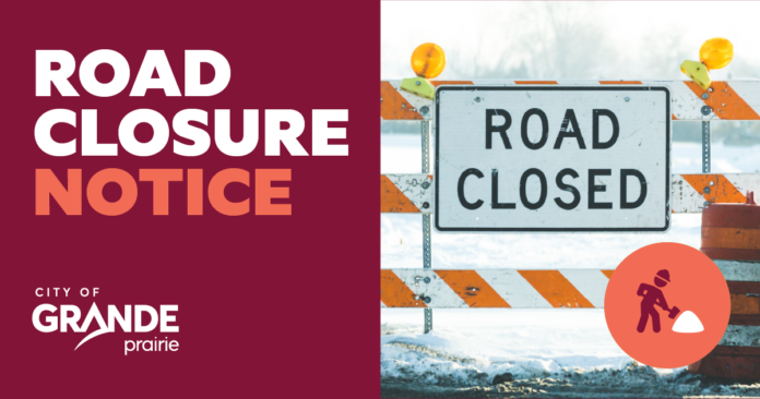 Road closure banner (Supplied, City of GP)